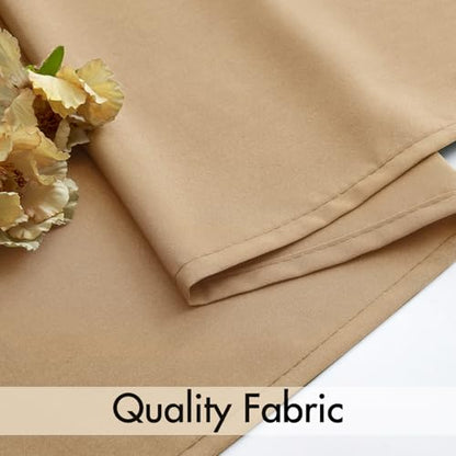 MIULEE Brown Semi Sheer Privacy Curtains Drapes 2 Panels 52W x 72L - color: Brown, size: 52"W x 72"L (Pack of 2)