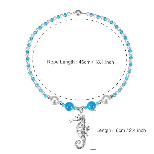 Magnetic Curtain Tieback, 2 Pack Seahorse Curtain Tiebacks, Handmade Beaded Curtain Tie
