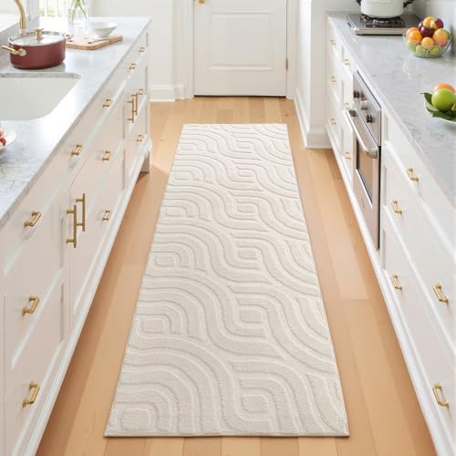 SHACOS 2x6 Runner Rugs Fluffy Rug for Hallway Entryway, Beige - size: 2×6