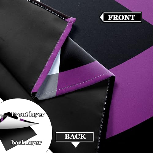 weesire Black and Purple Blackout Curtains, 52 x 96 Inch, Grommet, 2 Panels - color: P1-purple, size: 52"W x 96"L (Pack of 2)