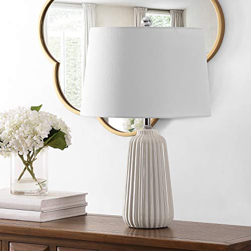 SAFAVIEH Lighting Sawyer Table Lamp, 24″ Ceramic Ivory TBL4344A - color: Ivory