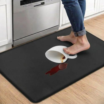 Kitchen Floor Mat 36x20in Waterproof Anti-Fatigue Kitchen Mats - color: Spilled Coffee