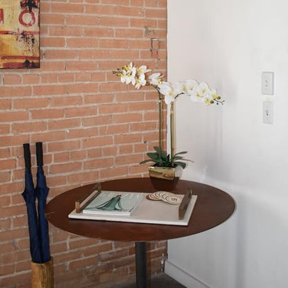 Nature's Elements Tabletop Artificial Orchid Flower (Soft Gold) - color: Soft Gold