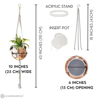 SCANDINORDICA Disco Ball Planter, Value Package, 10-inch Rose Gold - size: 10" Rose Gold