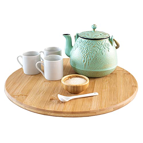 TB Home 14 Inch Bamboo Lazy Susan Turntable for Kitchen & Table Top - size: 14" Lazy Susan