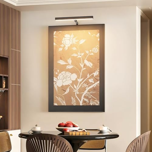 12" LED Picture Light Plug in, 4W Black Art Light - color: Black, size: 12 inch