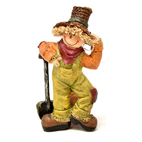 Thanksgiving Fall Scarecrows Table Decor Figurines with Pumpkins Set of 3
