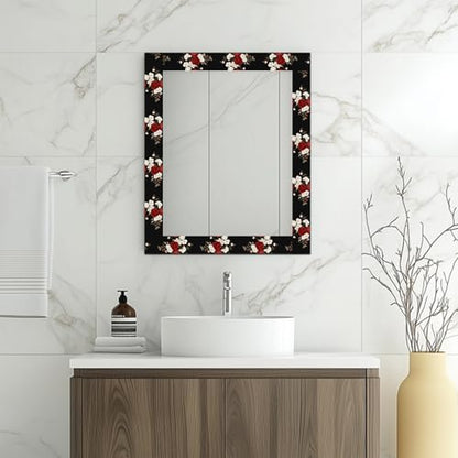 HOMETITUTE Peel and Stick Wallpaper Border 4x196in Red Rose Pattern - color: rose pattern