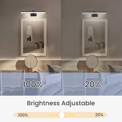 Rechargeable Picture Light with Remote, 13", Black - color: Painted Black, size: 13 inches
