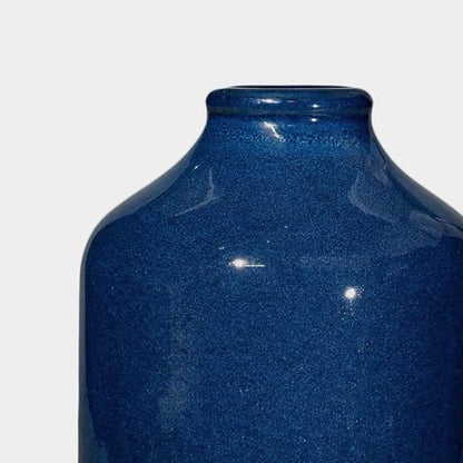 Sunddo Navy Blue Ceramic Vase, 7 Inch - color: Dark Blue, size: 7 inch