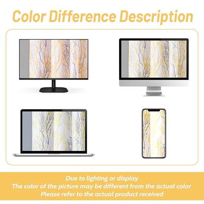 DriftAway Tree Branch Lined Valance Double Layer Blackout Thermal Insulated Abstract Ink Printing Window Curtain Valance Rod Pocket 52 Inch by 18 Inch Plus 2 Inch Header Yellow 1 Pack - color: Yellow, size: 52"W x 18"L (Pack of 1)