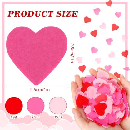 MARFOREVER Valentines Day Heart Paper Confetti Red Heart Tissue Decoration - style: Heart