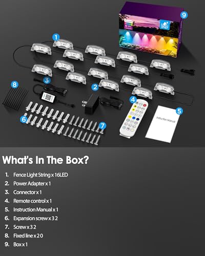 Outdoor Deck Lights 16 Pack, 100ft Smart RGB Outdoor Lights, APP - size: 100Ft-16Pack