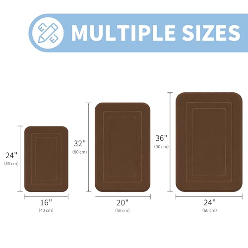 Cupic Cupid Memory Foam Bath Mat 24"×16", Non Slip Bathroom Rugs, Brown - color: Brown, size: 1'4" x 2' (16" x 24")