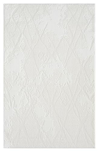 4x6 Cream Modern Geometric Area Rug for Living Room, Bedroom - color: 1003 - Cream, size: 4' x 6' (Rectangular)