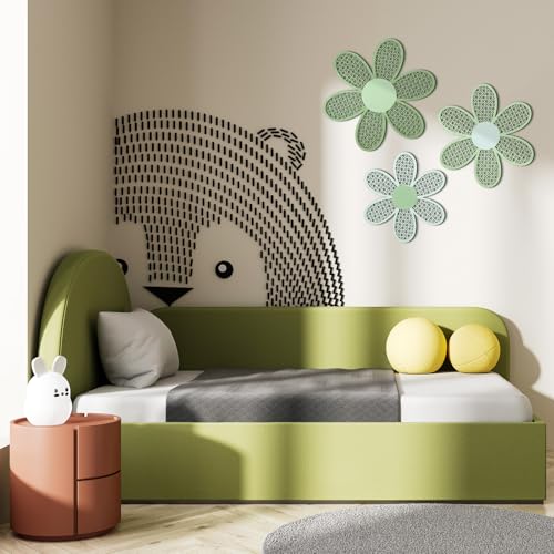 Maitys 3 Pcs Boho Daisy Flower Wall Decor Nursery Art, Gradient Sage Green - color: Gradient Sage Green