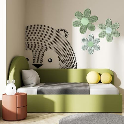 Maitys 3 Pcs Boho Daisy Flower Wall Decor Nursery Art, Gradient Sage Green - color: Gradient Sage Green