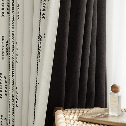 100% Blackout Black Boho Curtains, 63 Inches, 2 Panels for Bedroom - color: Black, size: 52"W x 63"L (Pack of 2)