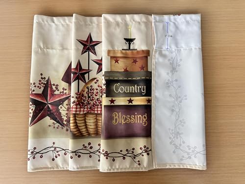 Country Stars Farmhouse Window Curtain Valance 52 X 16 Inches - color: Star