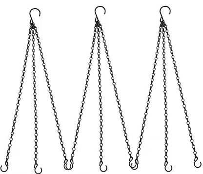 Heybe Hanging Baskets Chains 23 Inches 3 Leads Hanging Chains Flower Pot Hanger Replacement Plant Hangers for Planters and Lanterns, Pack of 3 (3 Legs) - style: 3 Legs