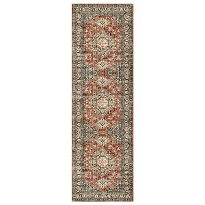 Lahome Oriental Hallway Runner Rug Non Slip, 2.5x8 Kitchen Washable Runner - color: Brick Red, size: 2.5' x 8' (Runner)