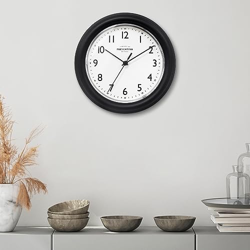 Presentime 8.5" Modern Farmhouse Essential Wall Clock - color: Black