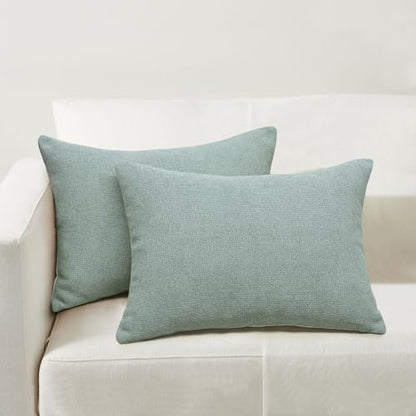 14x20 Inches Throw Pillow Covers Set of 2-Seafonam Green,Cream - color: Seafoam Green,cream, size: 20" x 14" (Pack of 2)