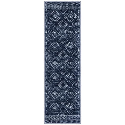 KILOCOCO Washable Runner Rug 3x10 Non Slip Runners for Hallway, Dark Blue - color: Dark Blue, size: 3' x 10' (Runner)