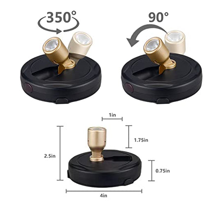 Battery Operated LED Spotlight, Indoor Picture Plant Spot Lights - color: Gold