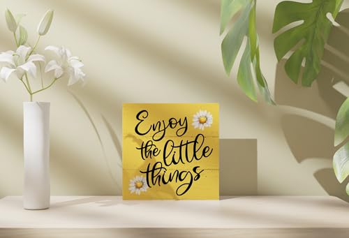 Summer Decor Sunshine Decor Decorations For Office Yellow Wooden Box - color: Enigy The Little Things