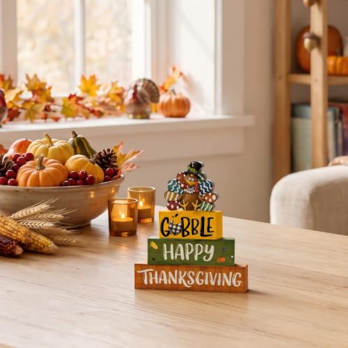 Smile Thanksgiving Wooden Block Decor - style: Thanksgiving Gobble