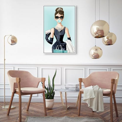 The Oliver Gal Artist Co. Abstract Wall Art Canvas - size: 30"L x 20"W, style: White Frame