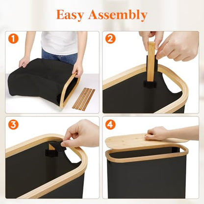Lifewit Toilet Paper Storage Holder, Extra Large Stand Basket, 30L, Black - color: Black, size: 30L