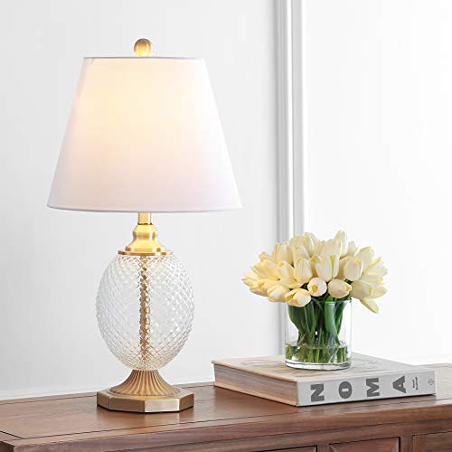 SAFAVIEH Kaiden Table Lamp, 24" Brass/Clear TBL4199A