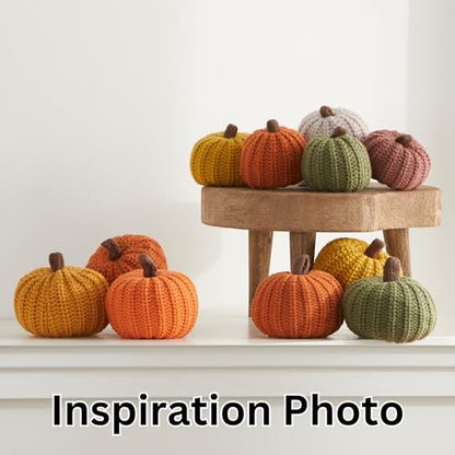 Your Heart's Content Mini Knit Pumpkins Set of 5 (Mini Earth Tone Set) - color: Mini Earth Tone Set