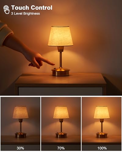 2 Pack Small Rechargeable Cordless Table Lamp for Restaurant Bar