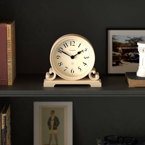 NEWGATE® Divisadero 벽난로 시계 | 더블 스크롤 디자인 | 바닐라 크림 - color: 바닐라 크림