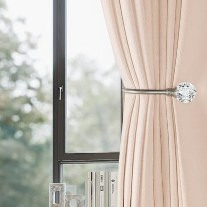 Groleca U Shaped Metal Curtain Holdbacks, Curtain Tiebacks, 2 Pack, Silver - color: Silver