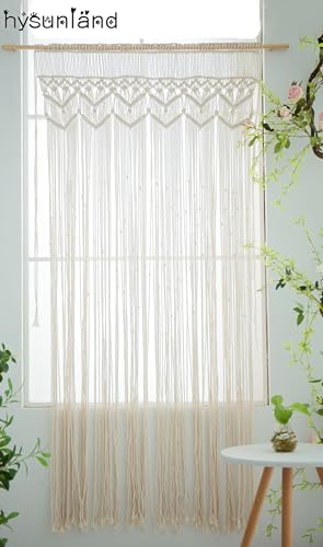 Boho Curtains Macrame Curtain Macrame Wall Hanging Beaded Curtain Bohemian Decor