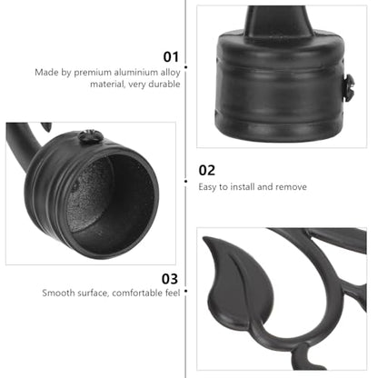 Cabilock 2Pcs Curtain Rod Plug Plastic Finials Decorative Curtain Rod Ends Window Drape Pole Finials for Home Office Window Treatment
