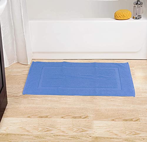 Utopia Towels Cotton Bath Mat, 21x34 in, 2 Pack, Electric Blue - color: Electric Blue, size: 2 Bath Mats