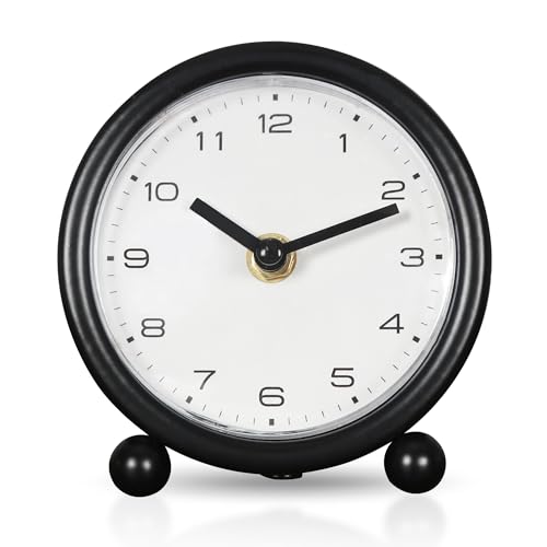 5.1" Retro Desk Clock, Black