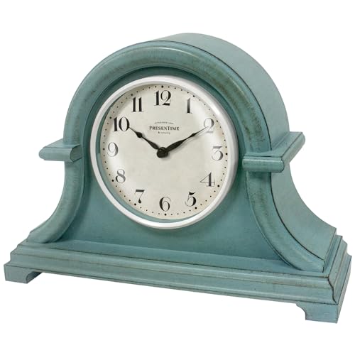 Presentime Napoleon Mantel, Desk & Shelf Clock, Vintage - color: Aged Teal