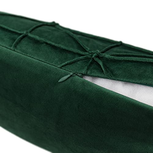 JWH Velvet Pillow Covers, Dark Green, 14x24 Inch - color: Dark Green, size: 24" x 14" (Pack of 1)