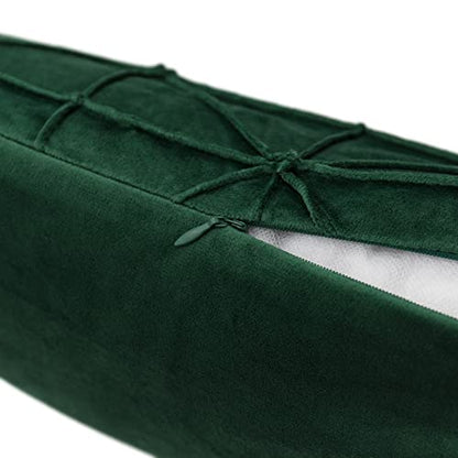 JWH Velvet Pillow Covers, Dark Green, 14x24 Inch - color: Dark Green, size: 24" x 14" (Pack of 1)