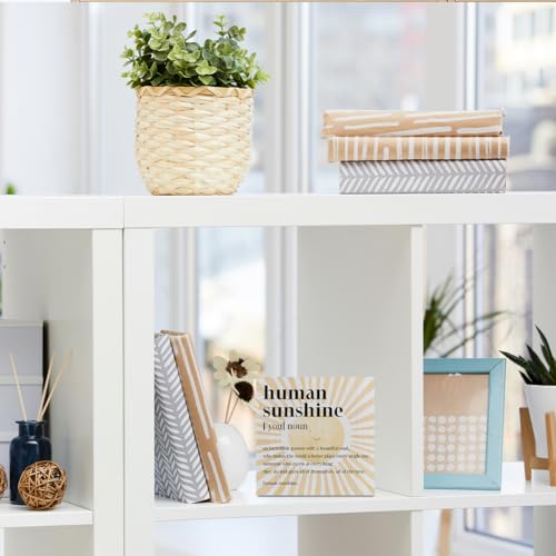 Inspirational Sunshine Gift Boho Wooden Box Sign, Appreciation Gift for Mom - color: white 0359