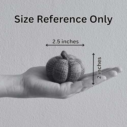 Set of 3 Cozy Mini Knit Pumpkins (Cobblestone Multi-Size Set) - color: Cobblestone Multi-sized