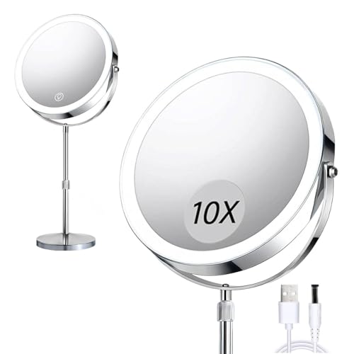 Makeup Mirror with Lights and Magnification