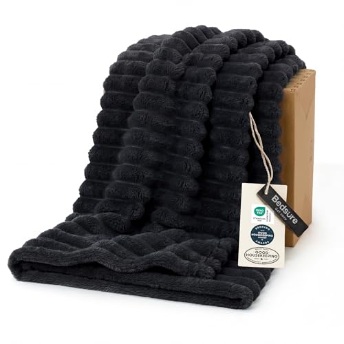 Bedsure Soft Twin XL Blanket for Bed Dorm Black 66"x90" - color: Black, size: Twin XL