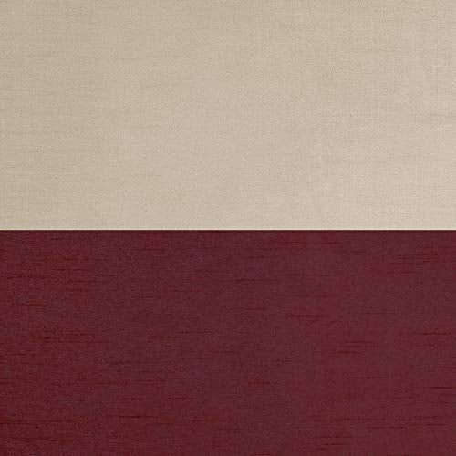 Exclusive Home Chateau Striped Faux Grommet Top Curtain Panel Pair, 54"x84", Burgundy Taupe, Pack of 2 - color: Burgundy/Taupe, size: 54"W x 84"L (Pack of 2)